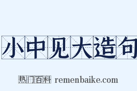 小中见大造句是什么意思的图片